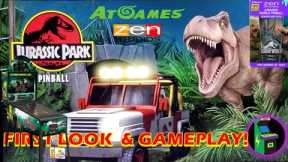 Atgames 4K Pinball - First Look At Zen Studios Jurassic Park Pinball!