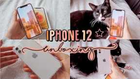 iPhone 12 unboxing (white, 128g) + accessories ☆ ft Kai the cat ☆ 😽🍎