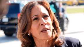 Harris speaks on Trump accepting debates before boarding Air Force Two