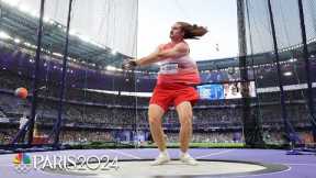 Ethan Katzberg SECURES men's hammer throw gold for Canada | Paris Olympics | NBC Sports