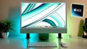 NEW 2023 24 M3 Apple iMac (GREEN) - Unboxing, Review & Tour | Best Value PC on the Market?