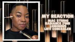 MY REACTION: MAC STUDIO RADIANCE 24HR LUMINOUS LIFT CONCEALER! I DO A COMPARISON