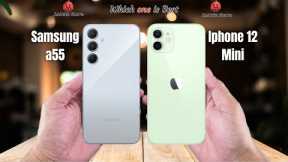 Samsung a55 vs Iphone 12 Mini  Full comparison ⚡Which one is Best