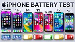 iPhone 14 Pro Max vs 14 Pro / 14 / 13 / 13 mini / 12 / SE Battery Test!