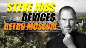 Exhibition of retro equipment Apple. iMac, Macbook, iPhone and other device Steve Jobs.