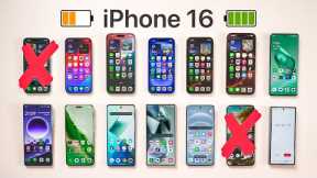 iPhone 16 Pro Max vs 16 Pro vs 16 vs... Everything Else! [BATTERY TEST]