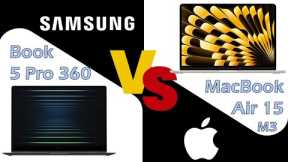 Galaxy Book 5 Pro 360 vs MacBook Air 15 M3 - spec review & comparison