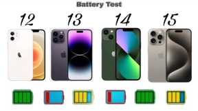 Battery Drain Test iphone 12 iphone 13 iphone 14 iphone 15 battery Timeing Test