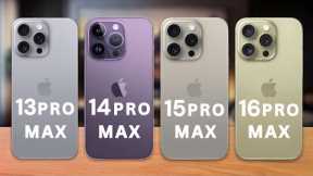 iPhone 16 Pro Max Vs iPhone 15 Pro Max Vs iPhone 14 Pro Max Vs 13 Pro Max