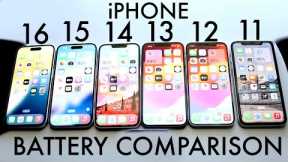 iPhone 16 Vs iPhone 15 Vs iPhone 14 Vs iPhone 13 Vs iPhone 12 Vs iPhone 11 Battery Life Comparison!