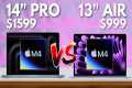 M4 MacBook Air vs M4 MacBook Pro -