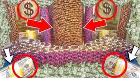 $50,000,000.00 BUY IN! RISKING IT ALL FOR THE JACKPOT! PLAYING THE HIGH LIMIT COIN PUSHER! MEGA WIN!