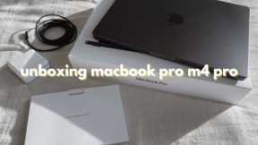 ASMR | MacBook Pro M4 Unboxing 💻 (so tingly!!!)