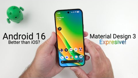 Android 16 Material Design 3 Released! - What's New?  Better than iOS Now?