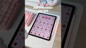 How to customize your iPad🌸 #apple #ipad #ipadair #tips #applepencil