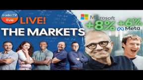 Are The MAG 7 BACK❓❗ Futures Surge 🚀 Meta +7%, Microsoft +8% Crush Earnings💪 | May 1st Live Trading