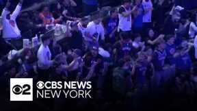 Knicks' stunning comeback win in Game 3 electrifies watch party at MSG