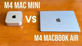 M4 Mac Mini VS M4 MacBook Air!