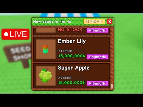 🔴LIVE GROW A GARDEN STOCK, EGGS, SEEDS | NEW UPDATE LIVE ROBLOX