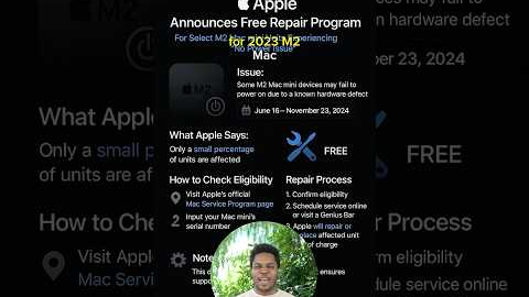 How to Get Free Repair for M2 Mac mini Not Powering On 💻🔧