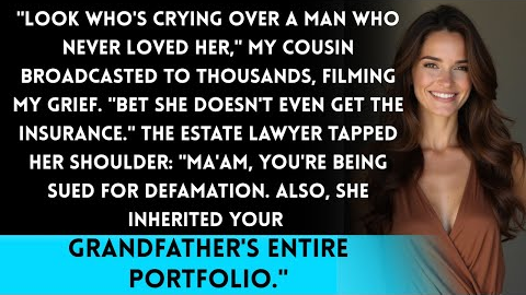 My Cousin Livestreamed My Husband's Funeral to Mock Me — She Didn't See the Lawyer Behind Her...