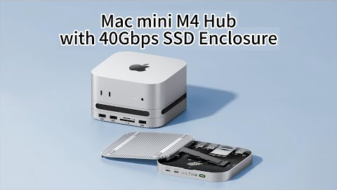 40Gbps Mac mini M4 Docking Station with USB4 SSD Enclosure