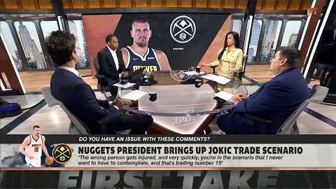 Bob Myers FEELS for Nuggets President Kroenke after Jokic comments 🗣️ 'KEEP IT CALM!' | First Take