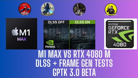 M1 Max vs RTX 4080   Nvidia DLSS Tested on Retina Resolution   2K + 3K
