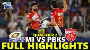 Punjab Kings vs Mumbai Indians Full Highlights Qualifier 2 IPL 2025 | MI VS PBKS