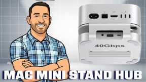 Qwiizlab 40Gbps Mac mini M4/M4 Pro Stand Hub with USB4 NVMe SSD Enclosure, USB-C Host