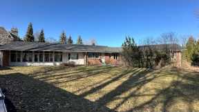 Large ABANDONED 1950s ranch style bungalow