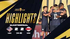 United States 2-2 Costa Rica | Gold Cup 2025 | Quarterfinals