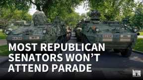 Majority of Senate Republicans tell Scripps News they will not attend Saturday's military parade