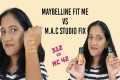 Maybelline Fit Me 312 vs MAC Studio