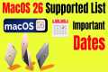 macOS 26 Supported Devices &