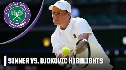 No. 1 Jannik Sinner vs. No. 6 Novak Djokovic Semifinals FULL HIGHLIGHTS | 2025 Wimbledon