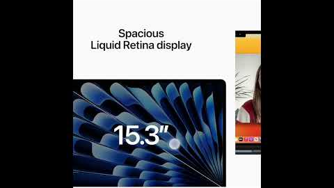 Apple 2023 MacBook Air Laptop M2 chip: 15.3-inch d Retina Display 8GB Memory256GB SSD Storage 1080p