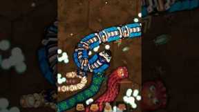 The Most Unbelievable Comeback in Worms Zone History #snake #cacingbesar #arcadegame #gaming