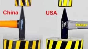 HYDRAULIC PRESS VS AMERICAN AND CHINESE HAMMER
