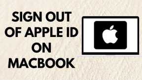 How To Sign Out Of Apple ID On Macbook