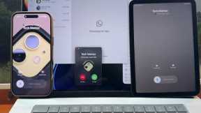 iPhone, iPad, MacBook Pro WhatsApp Incoming Call on Ugreen Aluminum Rotatable Laptop Stand + My Cat