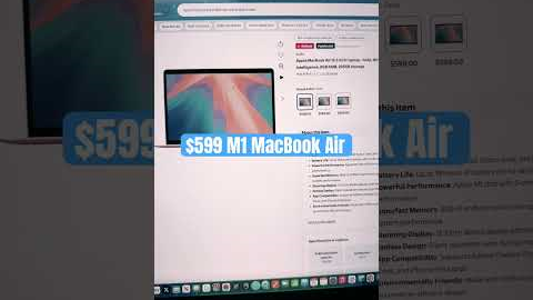 🔥 M1 MacBook Air —  just $599! #walmart. Crazy cheap. 💻 #MacBookAir #AppleDeals #TechDeals #apple