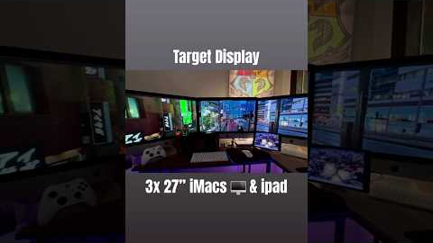 Triple iMacs 27” target display with ipad #imac #applesetup