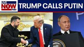President Trump breaks from White House meeting with Ukraine's Zelenskyy to call Russia's Putin