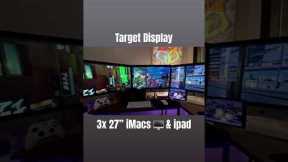 Triple iMacs 27” target display with ipad #imac #applesetup