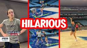 Caitlin Clark Hilariously Steals The Ball From Lexie Hull After Her Halfcourt Shot Celebration 😂