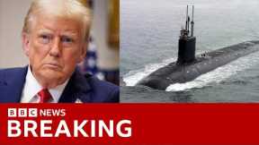 Trump deploys nuclear submarines after “provocative comments” by former Russian President | BBC News