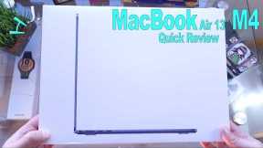 MacBook Air 13″ M4 💻 Quick Review – First Impressions & Hands On! 🚀