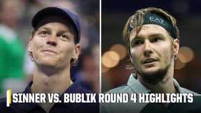 No. 1 Jannik Sinner vs. No. 23 Alexander Bublik | Round 4 Highlights | 2025 US Open