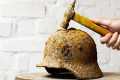 Very Rusty WW2 German M40 Helmet